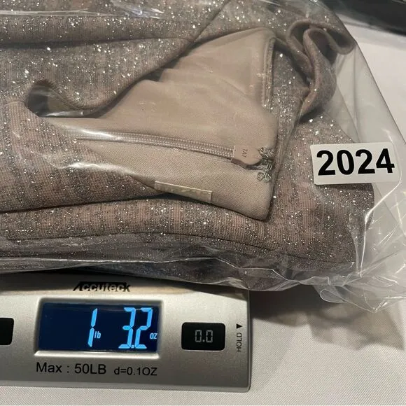 Eliza J Women's Silver Glitter Dress Size 8 | Metallic Cocktail Party Dress