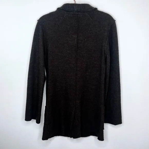 FP Beach Free People Womens Size XS Merino Wool One Button Blazer Jacket Brown
