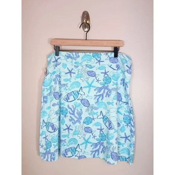 Fresh Produce Nautical Coastal Beach Marine Cotton USA Women's Skirt Size XL NWT