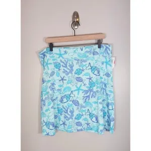Fresh Produce Nautical Coastal Beach Marine Cotton USA Women's Skirt Size XL NWT