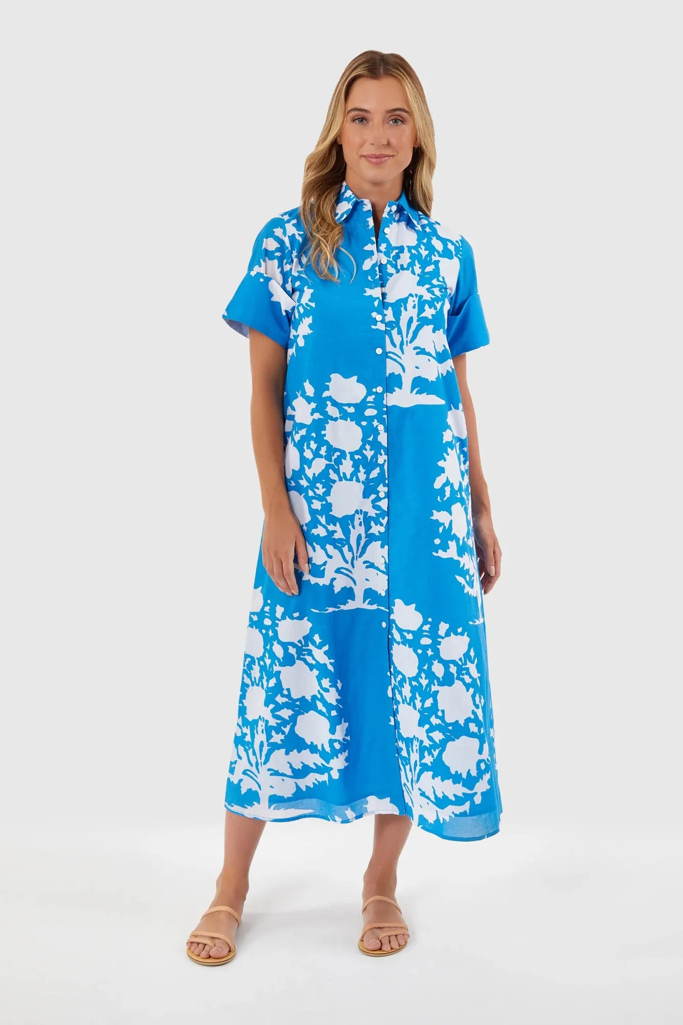 Gibbons Dress - Tufts Blue Bouquet