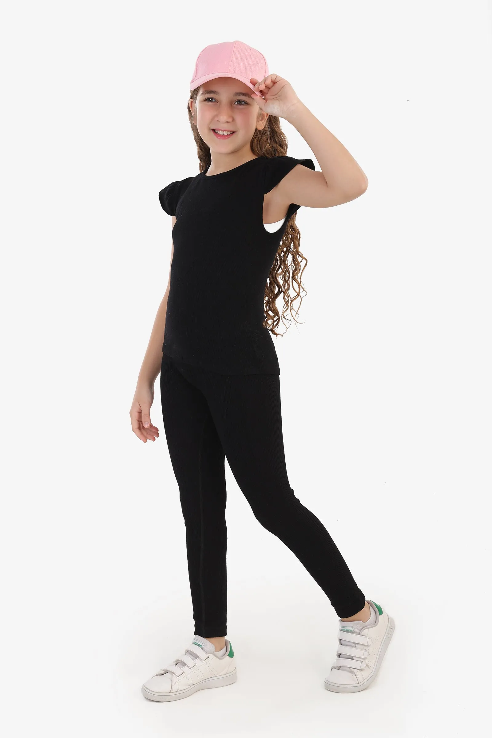 Girly Ribbed Ruffle Top