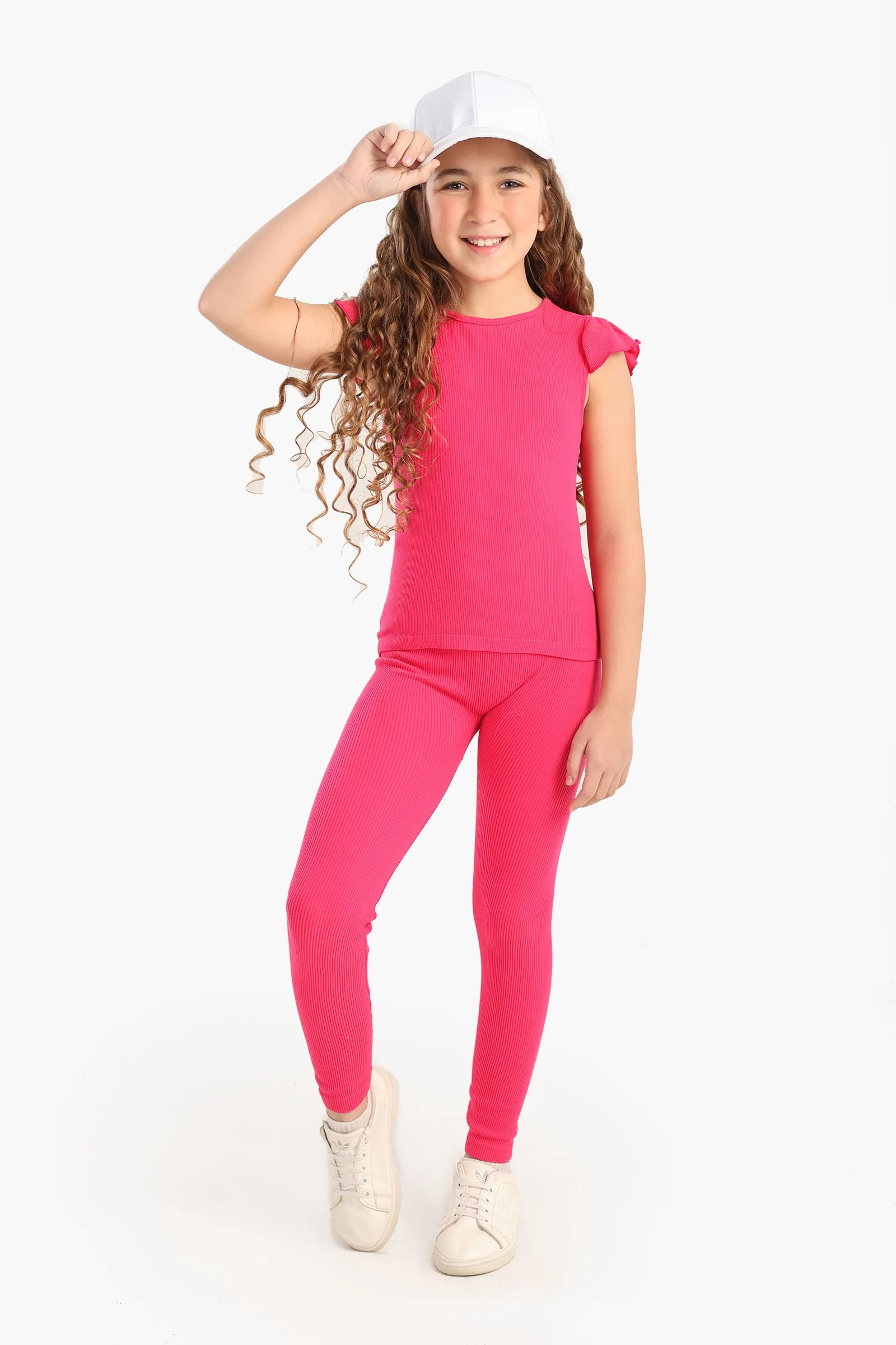 Girly Ribbed Ruffle Top