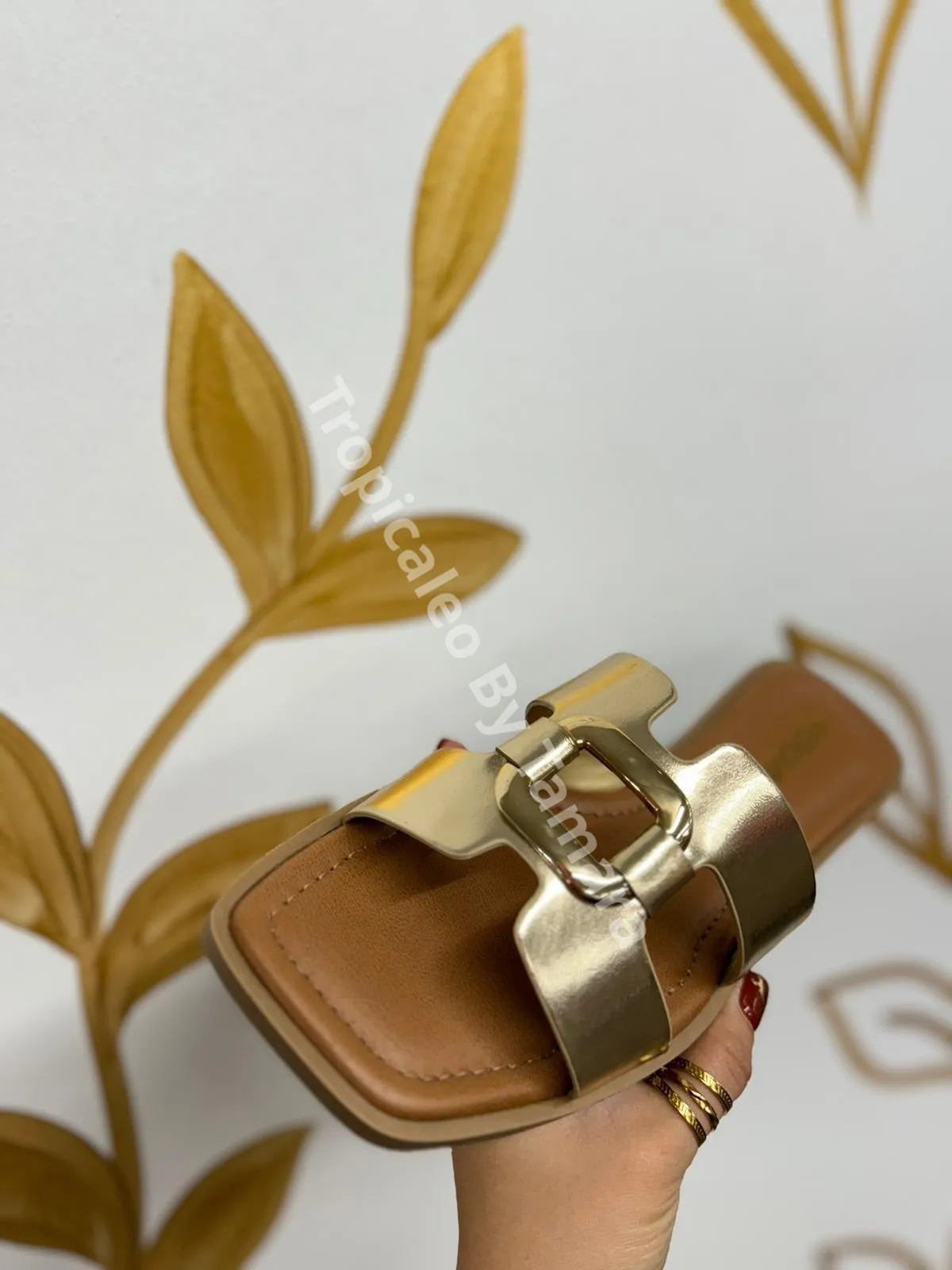 Golden Buckle Flats