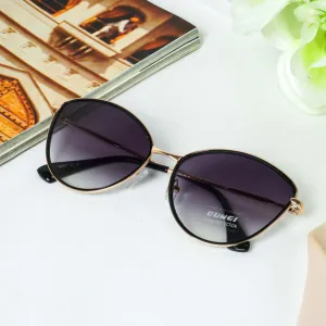 Golden Rim Black Sunglasses