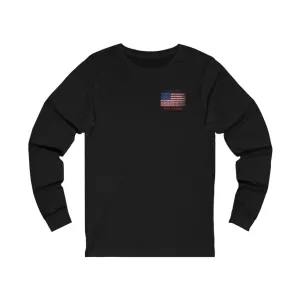 Golf Vintage American Flag 2-Sided Long Sleeve T-Shirt