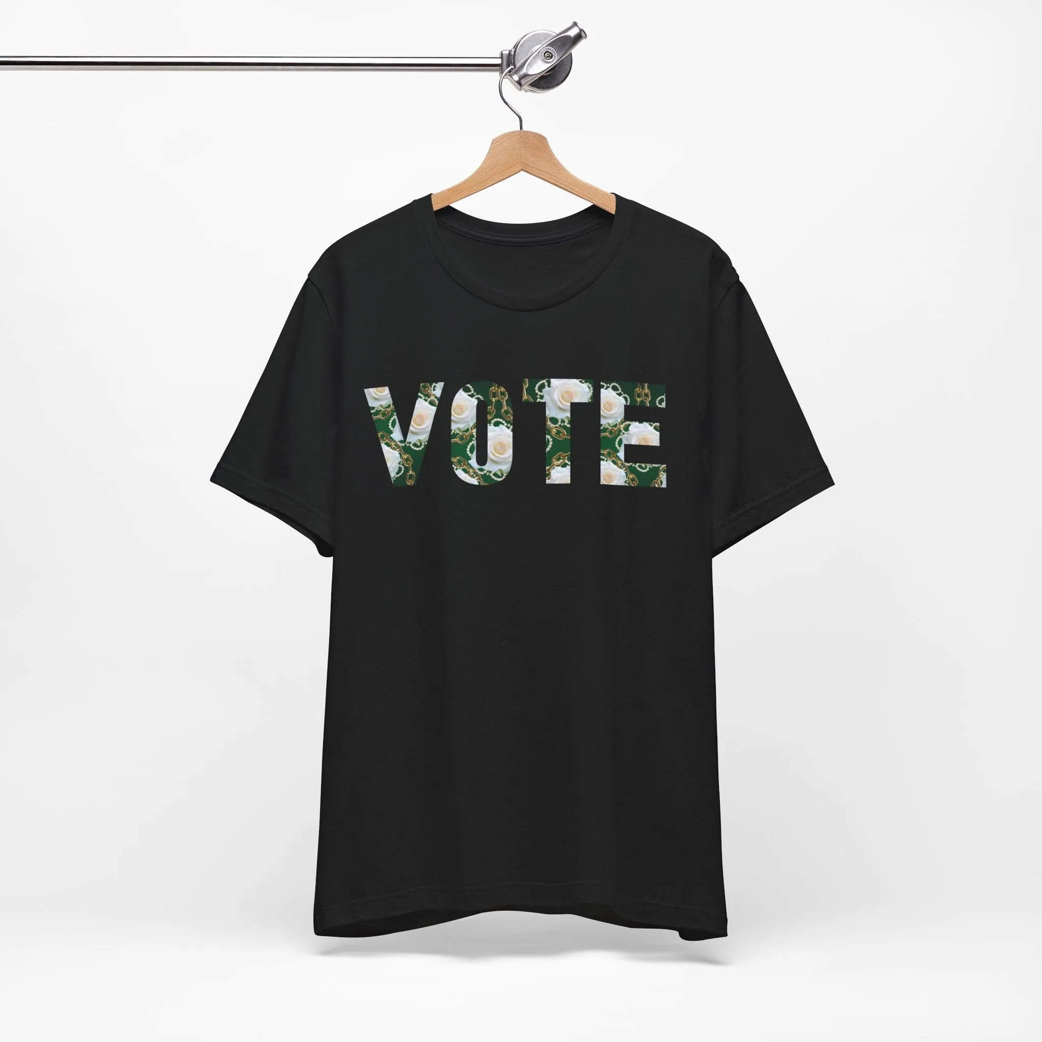Green and White Links Vote T shirt