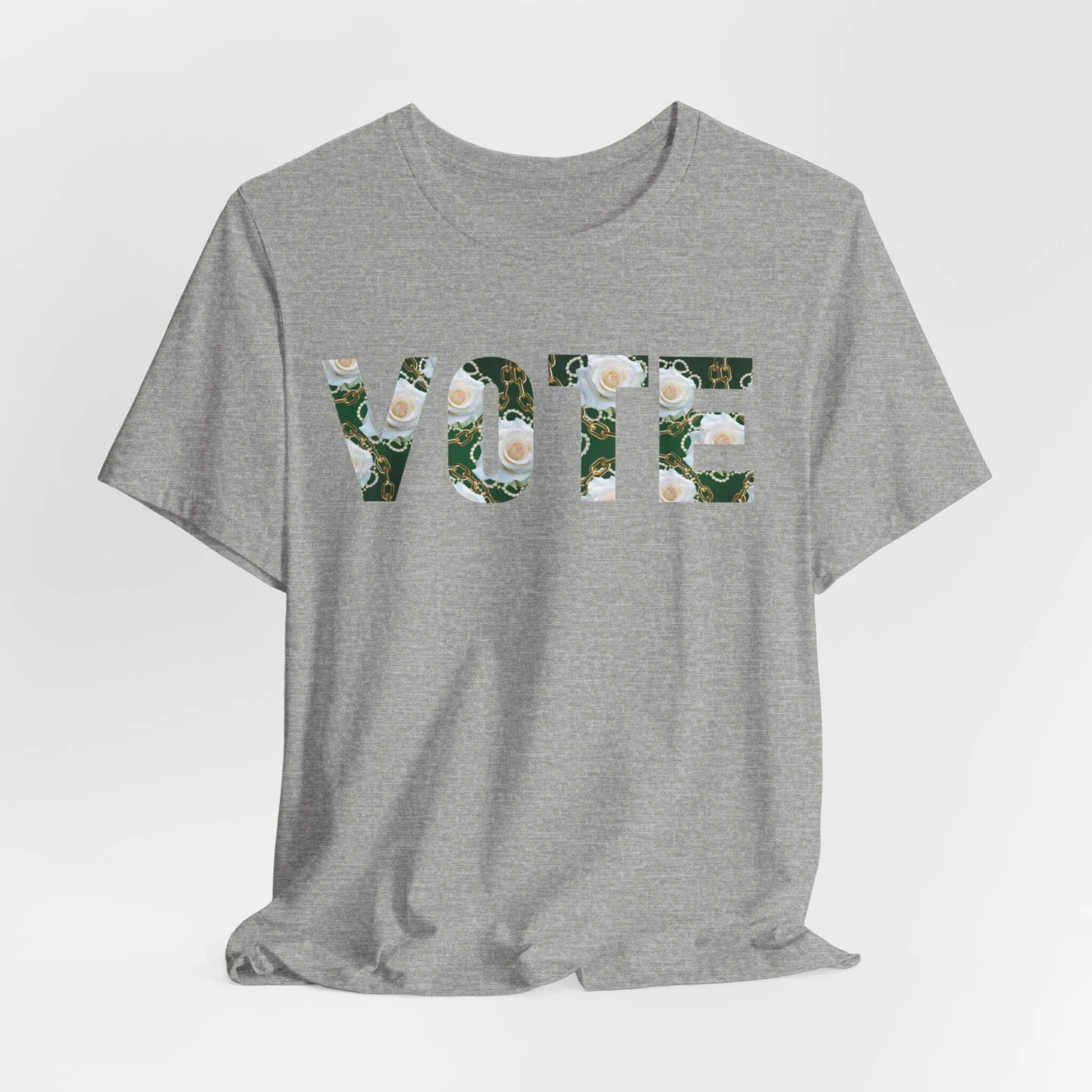 Green and White Links Vote T shirt