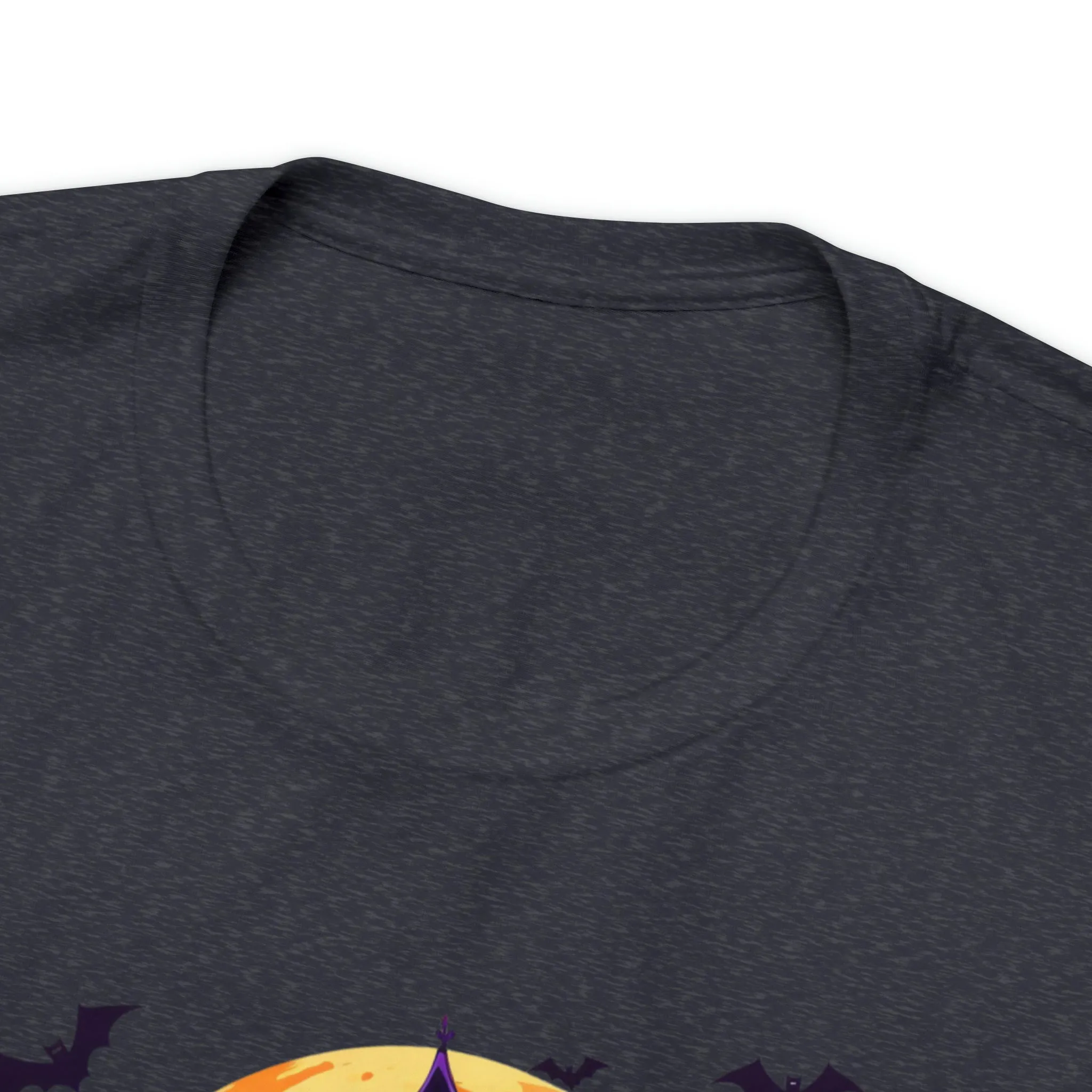 Halloween Haunted House T-Shirt | Scary House with Bats Tee |  Bella Canvas 3001Unisex | Spooky Short Sleeve Tshirt