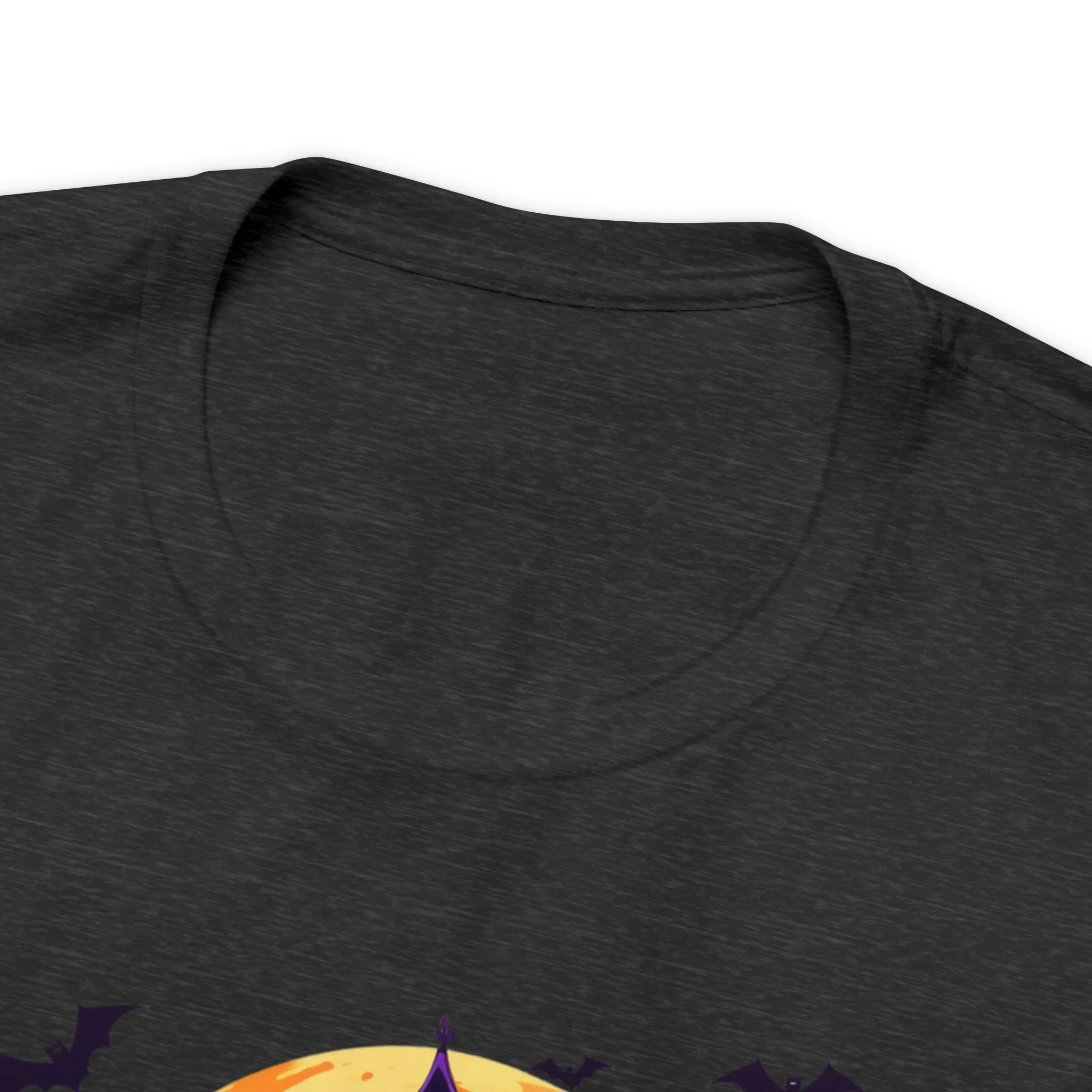 Halloween Haunted House T-Shirt | Scary House with Bats Tee |  Bella Canvas 3001Unisex | Spooky Short Sleeve Tshirt