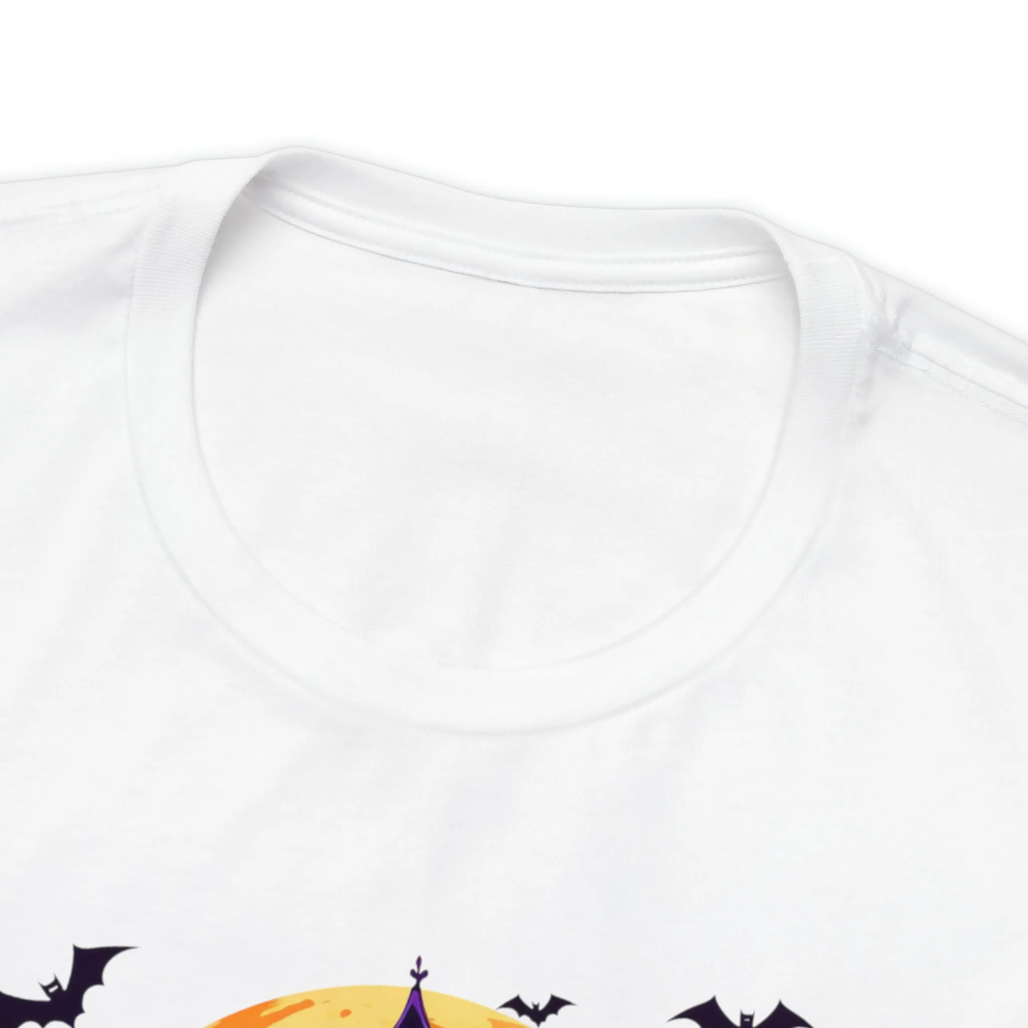 Halloween Haunted House T-Shirt | Scary House with Bats Tee |  Bella Canvas 3001Unisex | Spooky Short Sleeve Tshirt