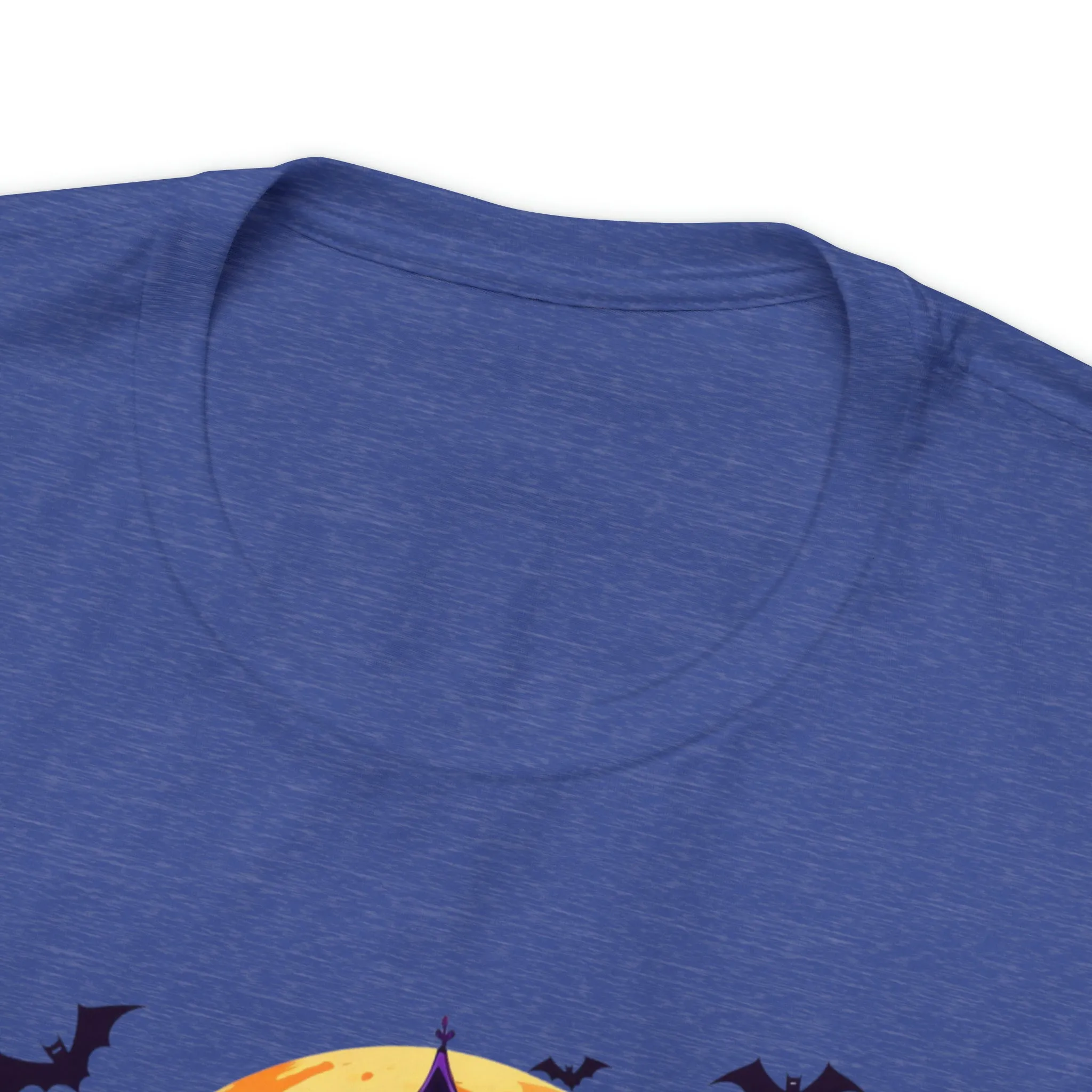 Halloween Haunted House T-Shirt | Scary House with Bats Tee |  Bella Canvas 3001Unisex | Spooky Short Sleeve Tshirt