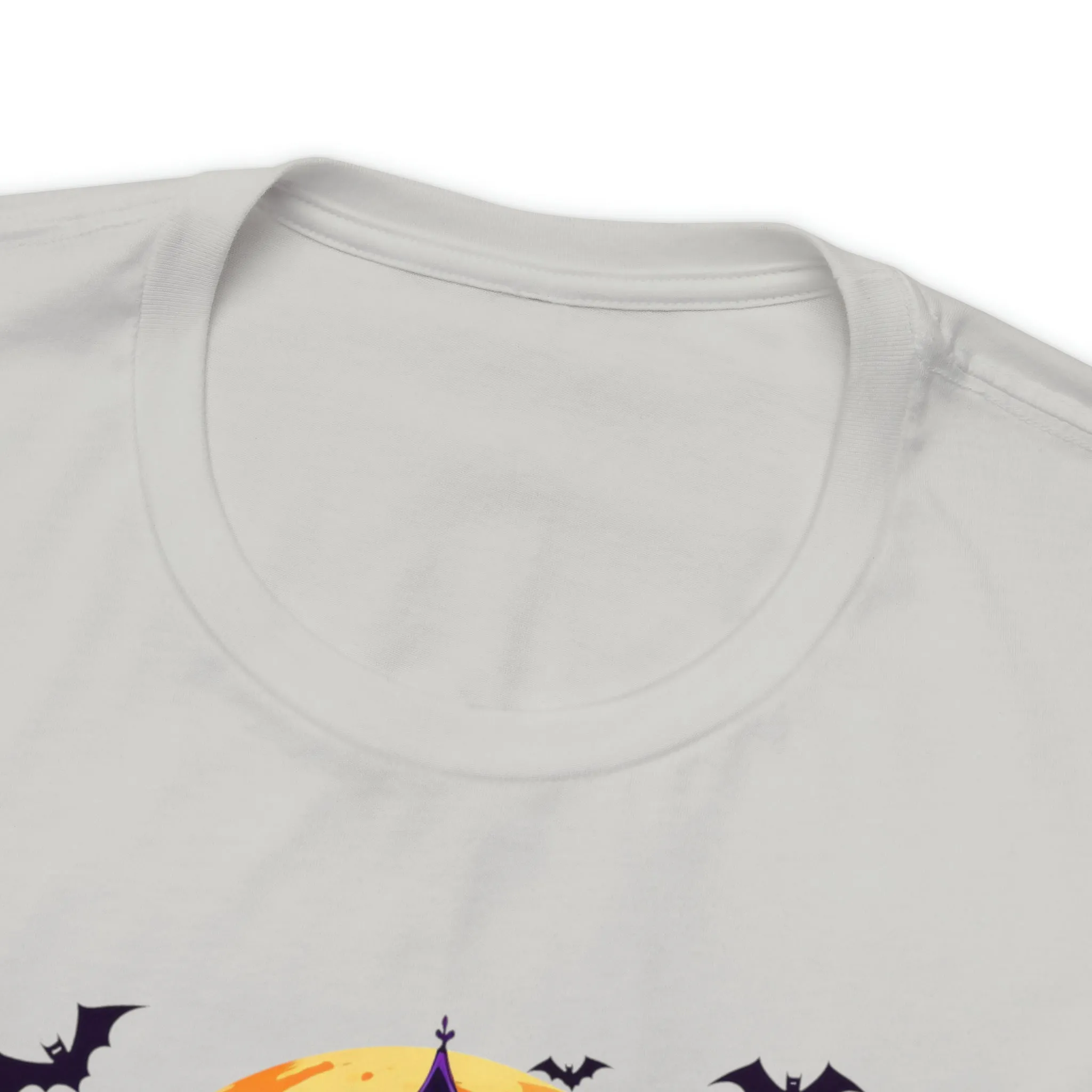 Halloween Haunted House T-Shirt | Scary House with Bats Tee |  Bella Canvas 3001Unisex | Spooky Short Sleeve Tshirt