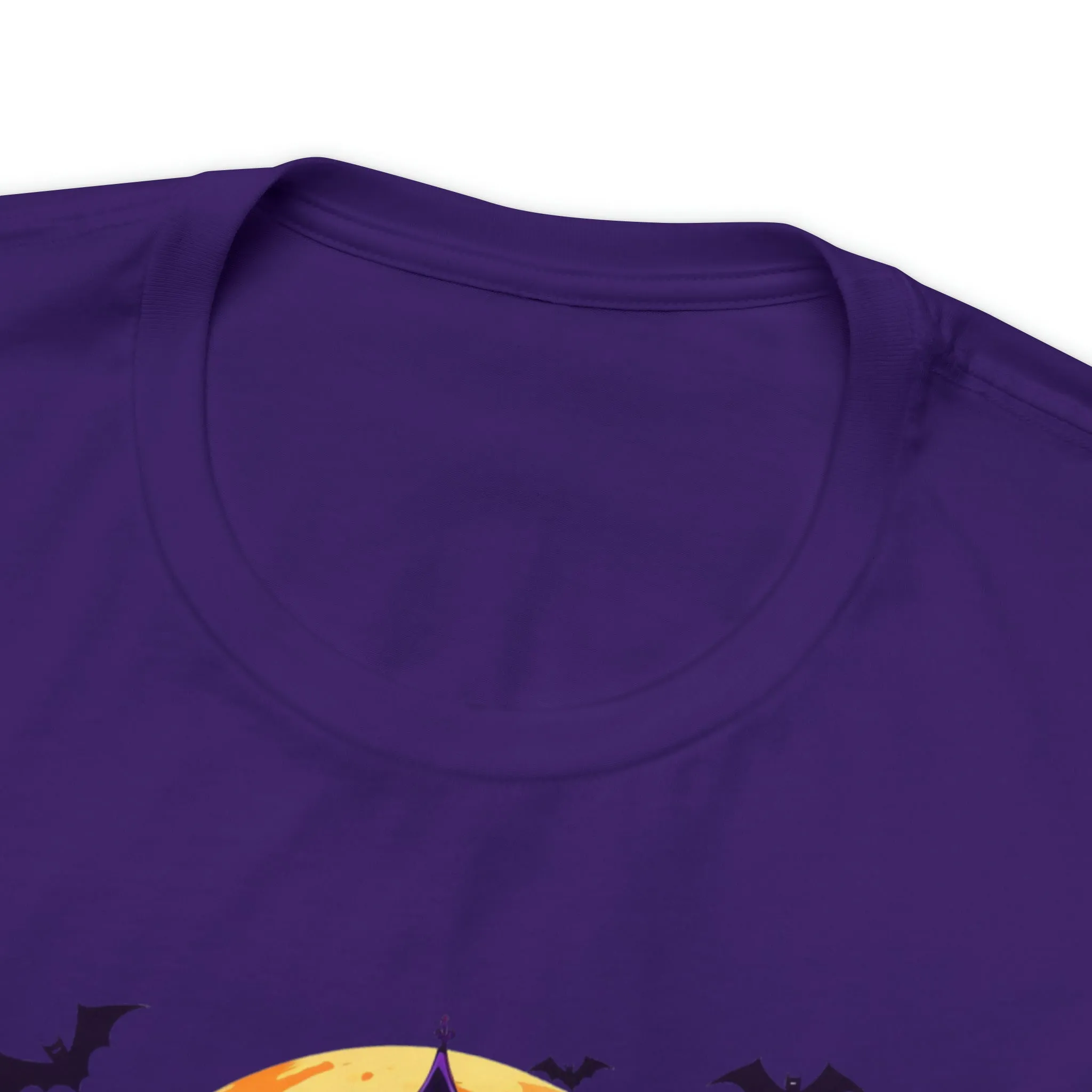 Halloween Haunted House T-Shirt | Scary House with Bats Tee |  Bella Canvas 3001Unisex | Spooky Short Sleeve Tshirt