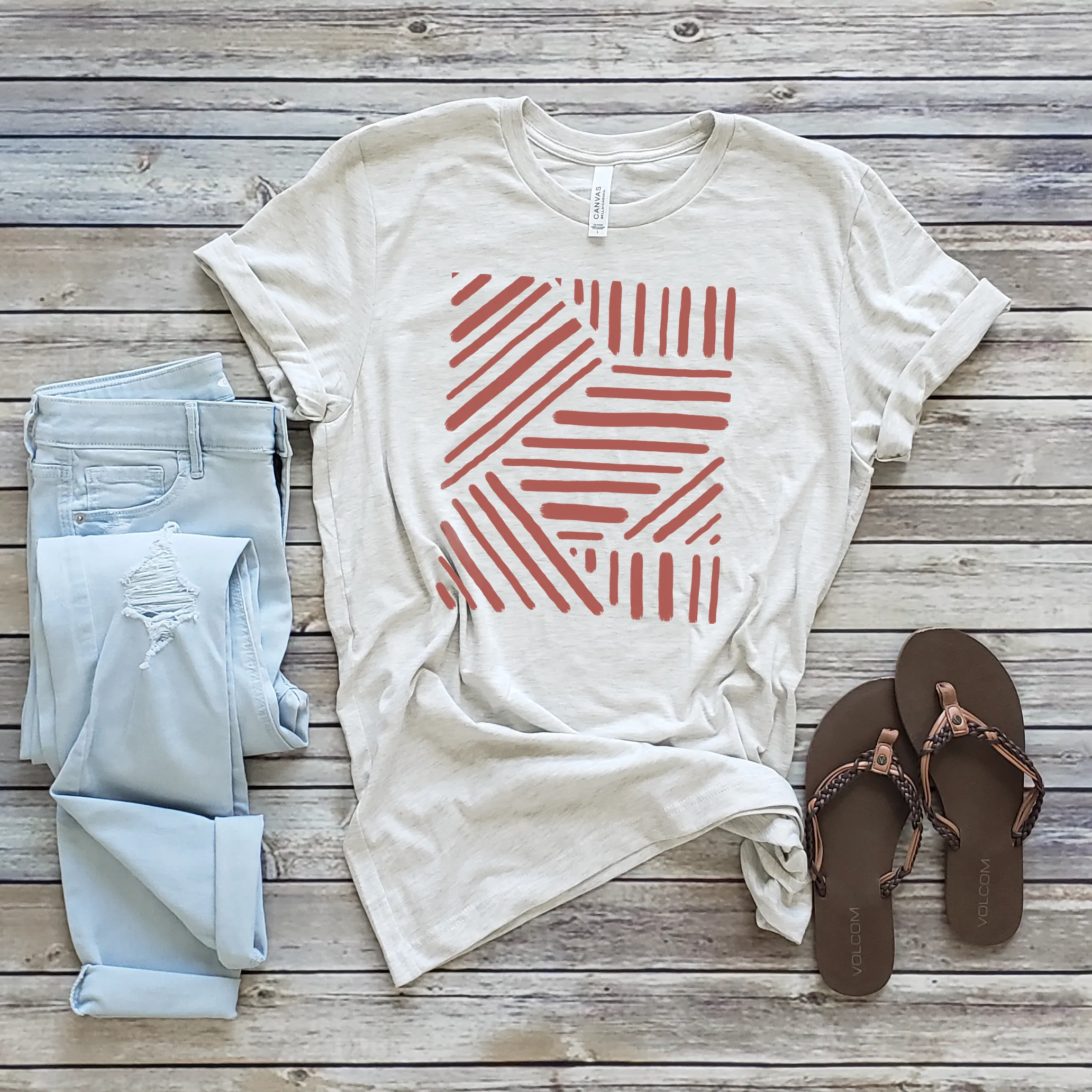 HAND-DRAWN ABSTRACT TEE