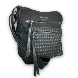 Harley-Davidson® Women's Embroidered #1 Logo Distressed Denim HOBO Purse