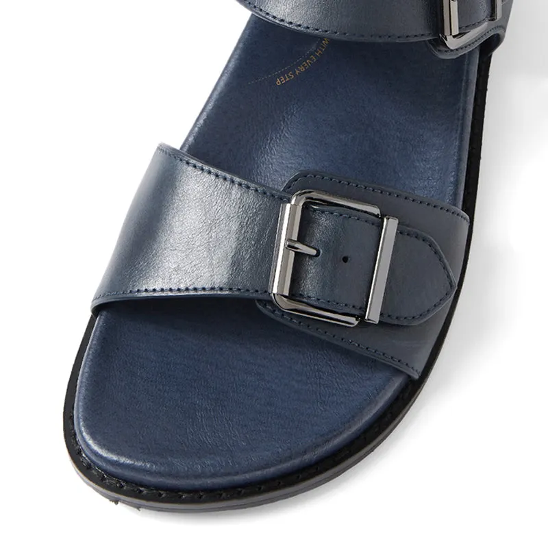 HASTICE W - NAVY LEATHER