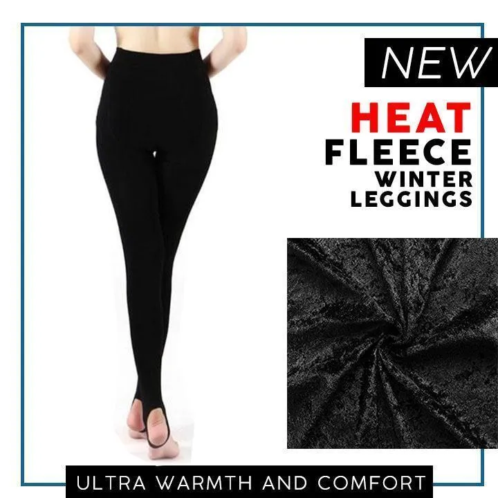 Heat Fleece Winter Leggings - Black / One Size