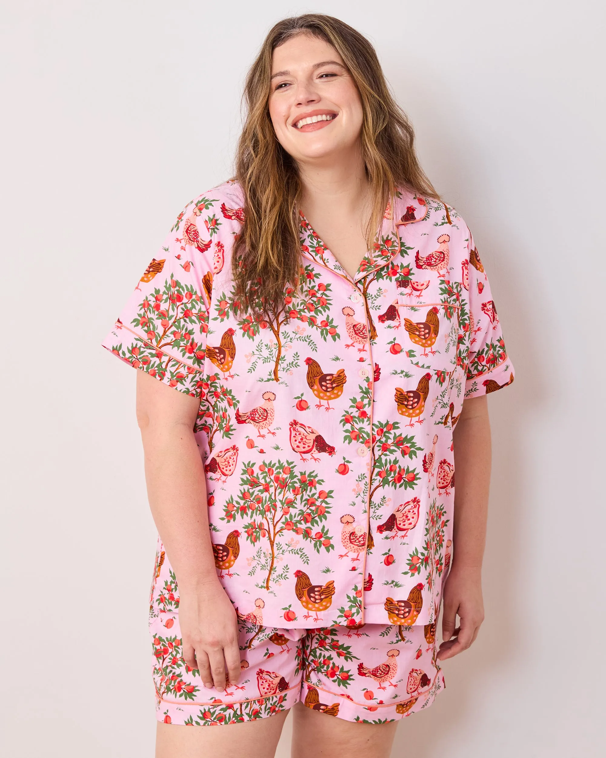 Hen House - Short PJ Set - Ballet Pink