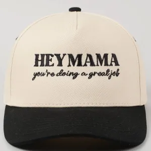 Hey Mama Hat - Black & Cream