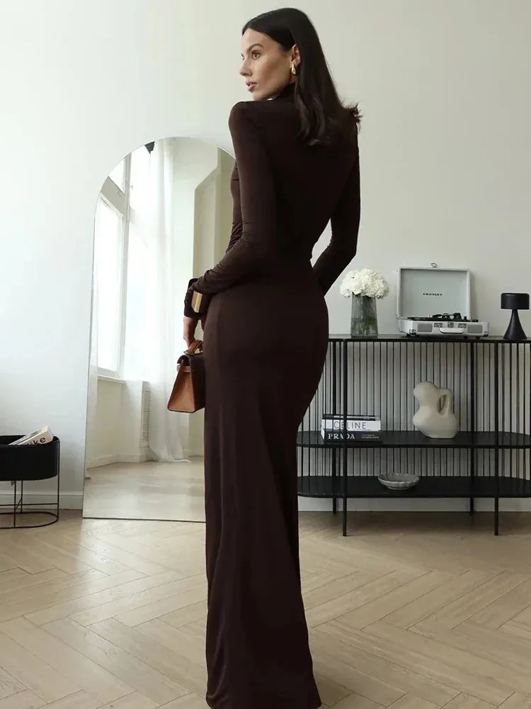 High-Slit Maxi Dress | Bodycon Fit | Elegant & Sultry