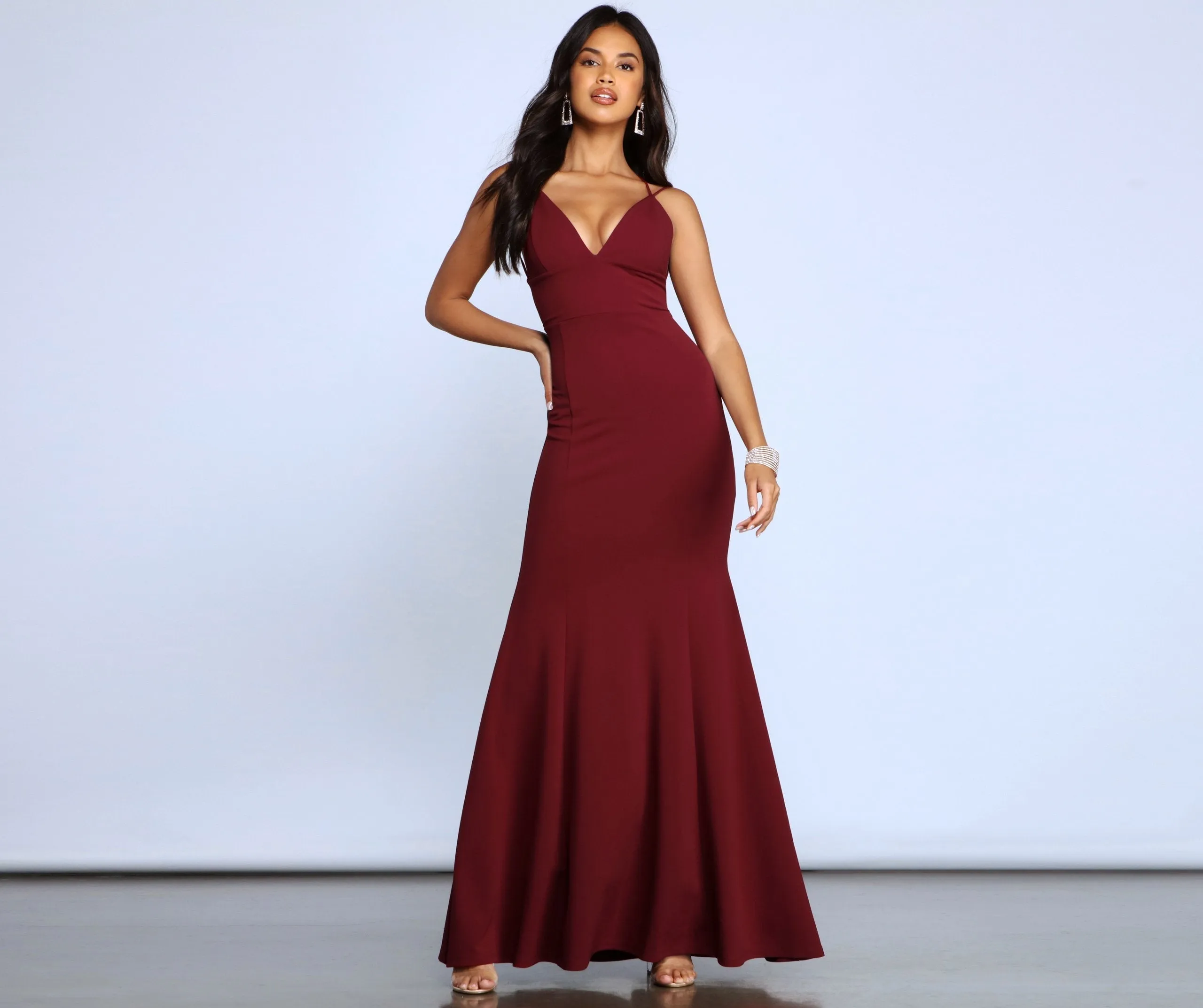 Holly Lace-Up Stylish Back Mermaid Dress