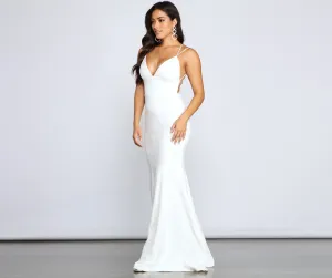 Holly Lace-Up Stylish Back Mermaid Dress