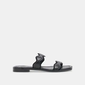 ILVA SANDALS ONYX EMBOSSED LEATHER