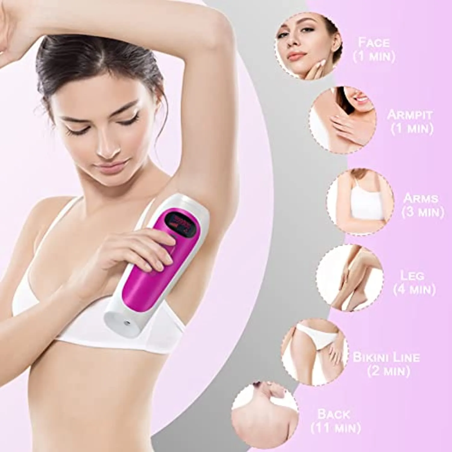 IPL Laser Hair Removal for Women and Men, 999,900 Flashes At-Home Permanent Painless Light Hair Removal Device for Facial, Armpits and Whole Body