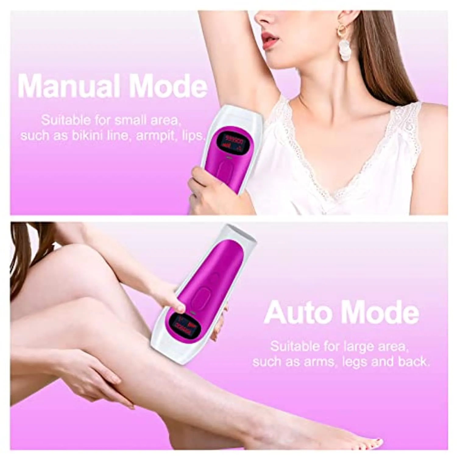 IPL Laser Hair Removal for Women and Men, 999,900 Flashes At-Home Permanent Painless Light Hair Removal Device for Facial, Armpits and Whole Body