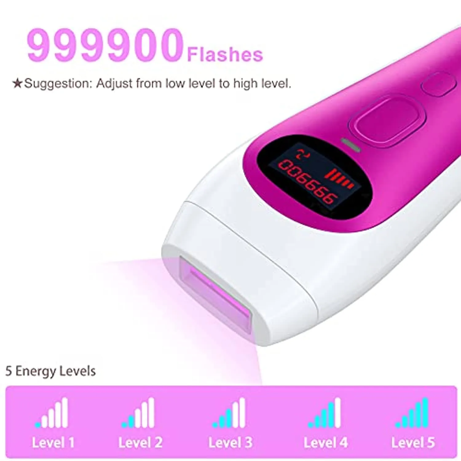 IPL Laser Hair Removal for Women and Men, 999,900 Flashes At-Home Permanent Painless Light Hair Removal Device for Facial, Armpits and Whole Body