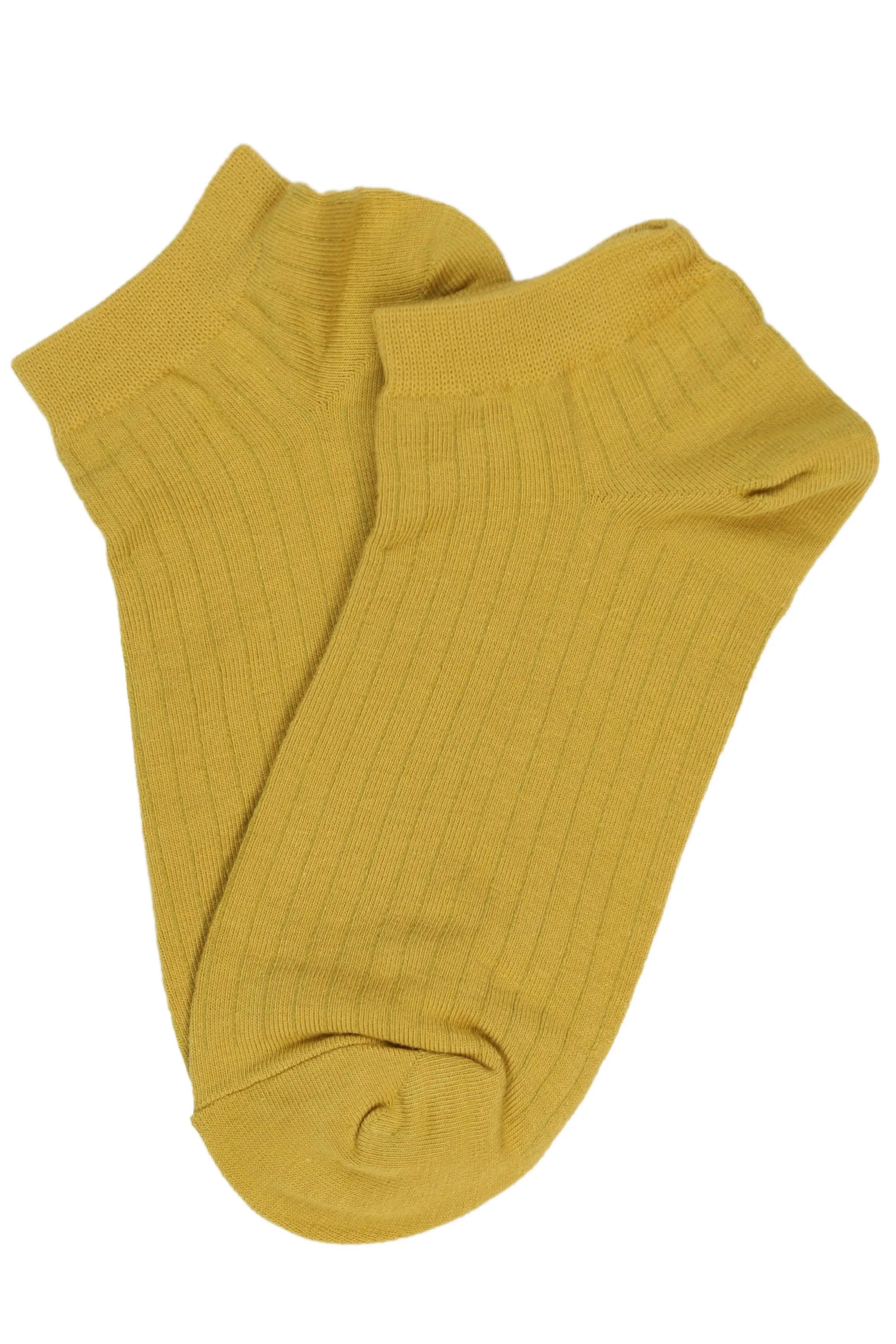Jane Cotton Ankle Socks Mustard