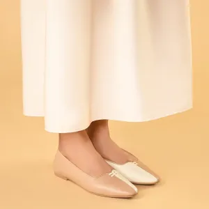 Jessica Ivory & Blush Loafers For Women