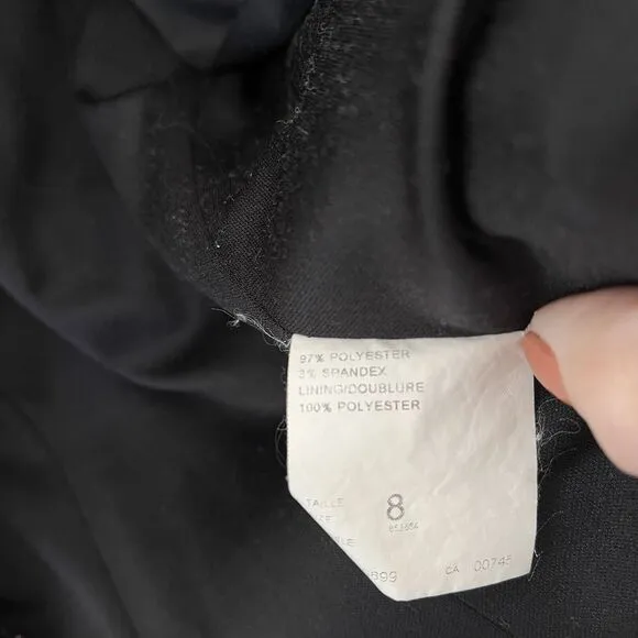 JS Collection Black Short Jacket Blazer Satin - Size 8