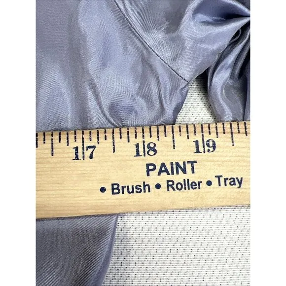 JS Collection Satin 2 Piece Blouse and Skirt Set Women's Size 12 Blue Gray