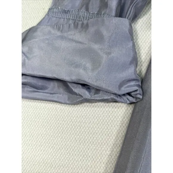 JS Collection Satin 2 Piece Blouse and Skirt Set Women's Size 12 Blue Gray