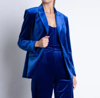 Karina Grimaldi Lola Velvet	Blazer - Dusk Blue
