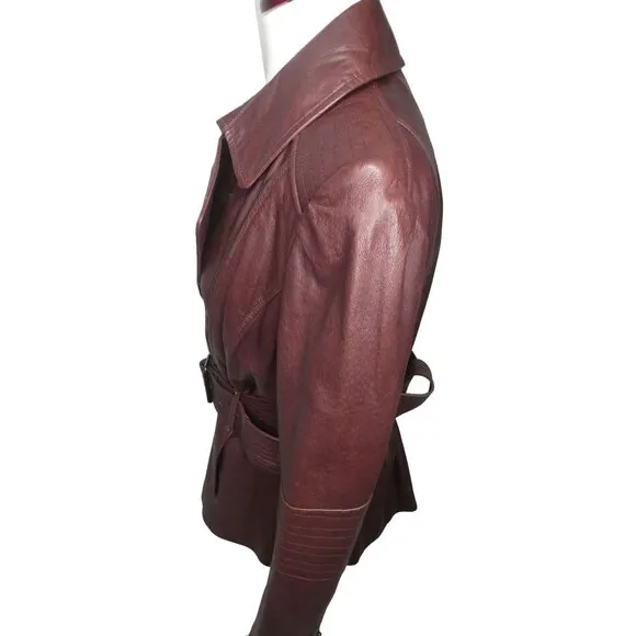 Kenneth Cole Brown Leather Jacket 171C8474 Men's L