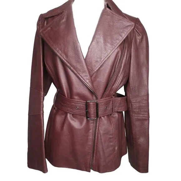 Kenneth Cole Brown Leather Jacket 171C8474 Men's L