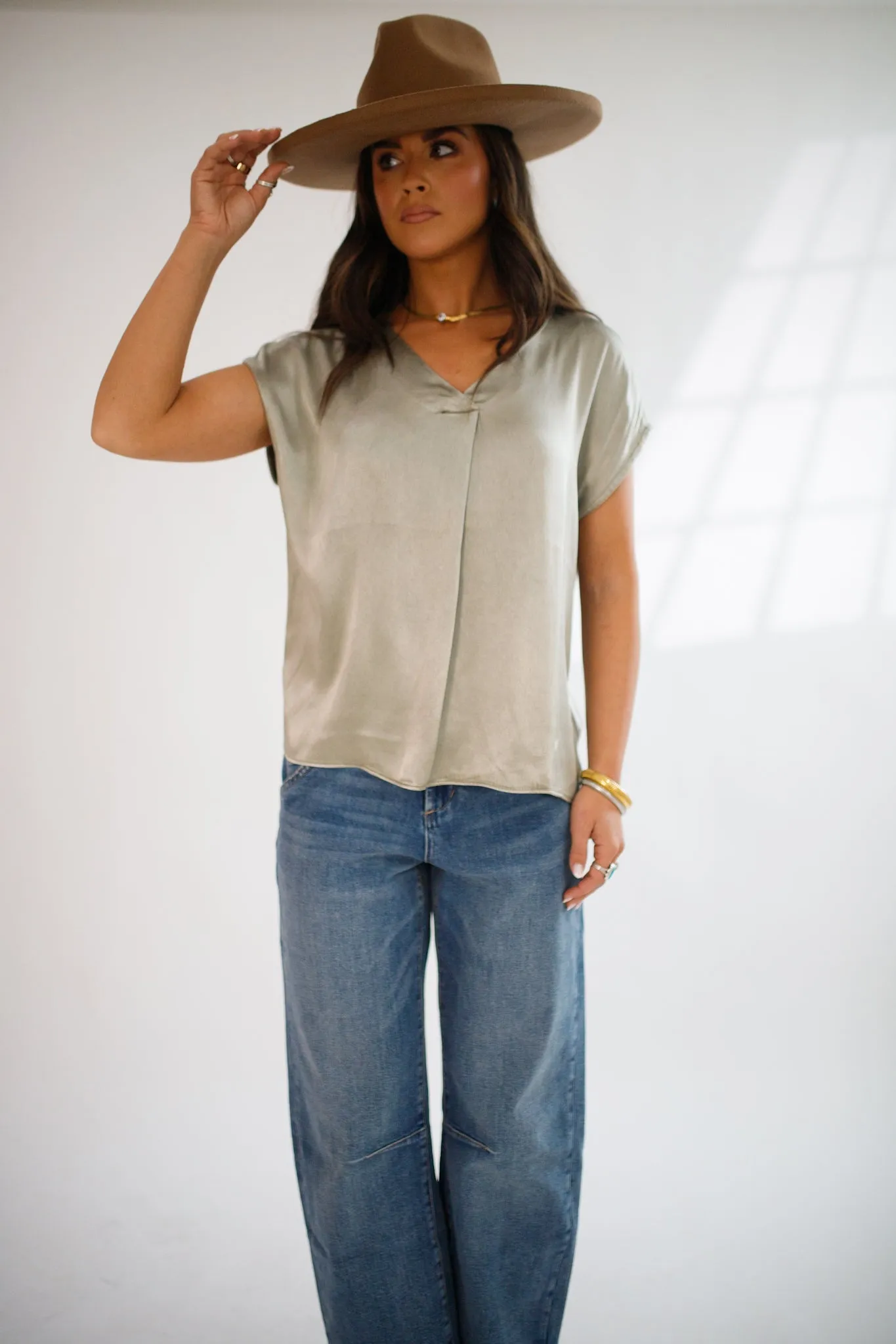 Kristen Relaxed Fit Blouse Vetiver