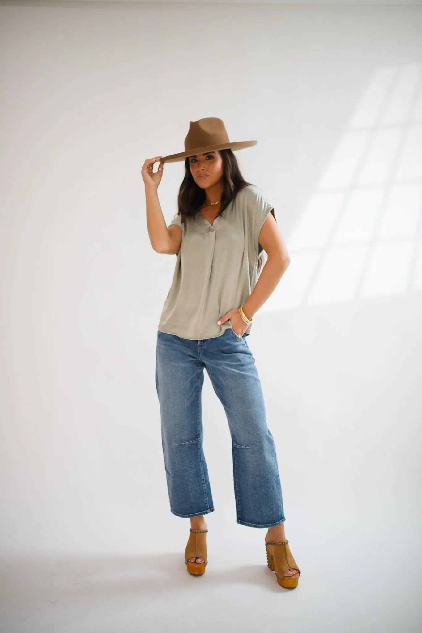 Kristen Relaxed Fit Blouse Vetiver