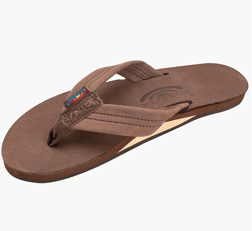 Ladies Premier Leather Expresso Single Layer Arch Rainbows