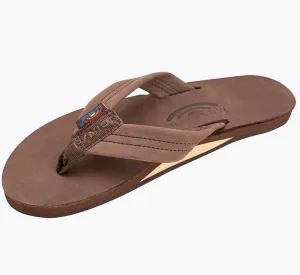 Ladies Premier Leather Expresso Single Layer Arch Rainbows