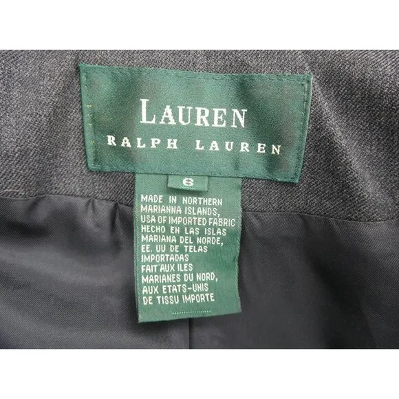 Lauren Ralph Lauren Wool Blazer Fur Collar Women's Size 6