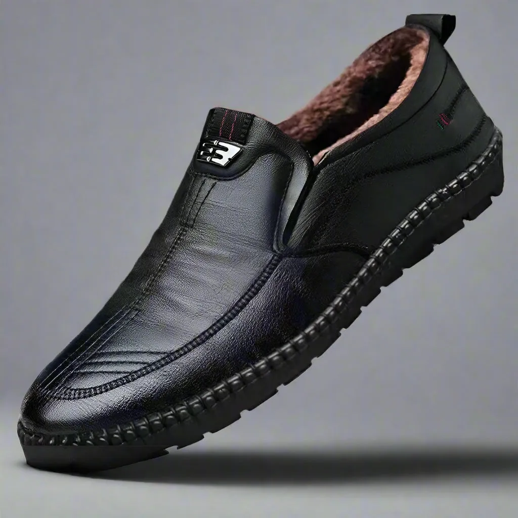 Leather Loafers – Non-slip Walking Flats, Breathable Outdoor Slip-on Casual Shoes for Men, Work Office Driving Sneakers