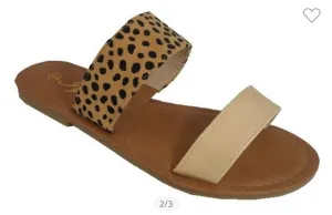 Leopard Cream sandals