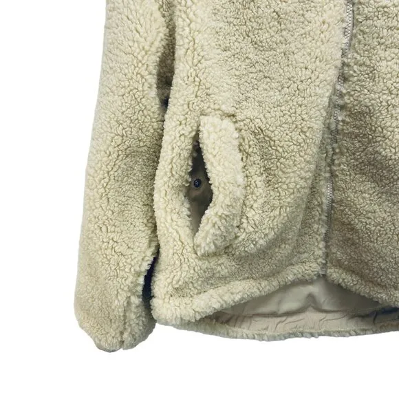 Levi's Original Women's Sherpa Fleece Teddy Jacket Beige Size XS New