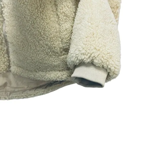 Levi's Original Women's Sherpa Fleece Teddy Jacket Beige Size XS New