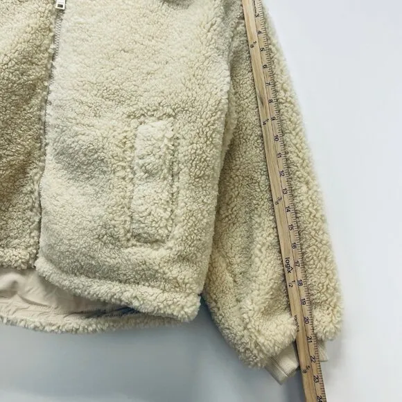 Levi's Original Women's Sherpa Fleece Teddy Jacket Beige Size XS New