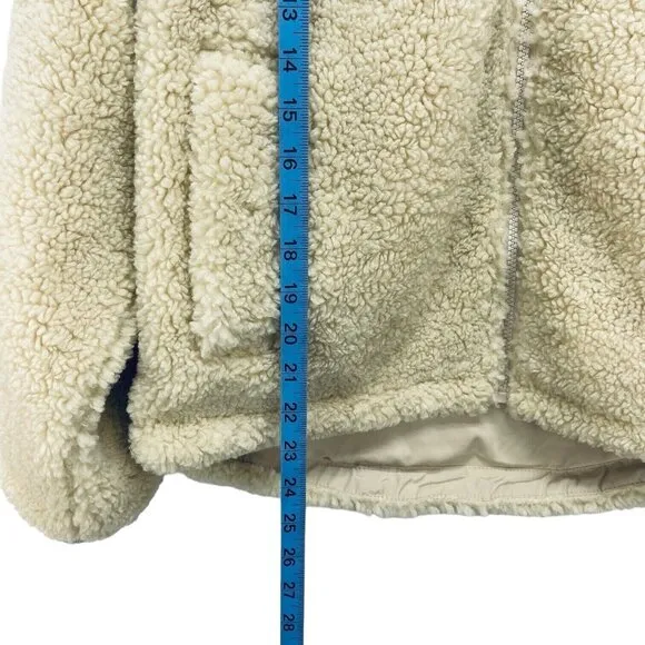 Levi's Original Women's Sherpa Fleece Teddy Jacket Beige Size XS New